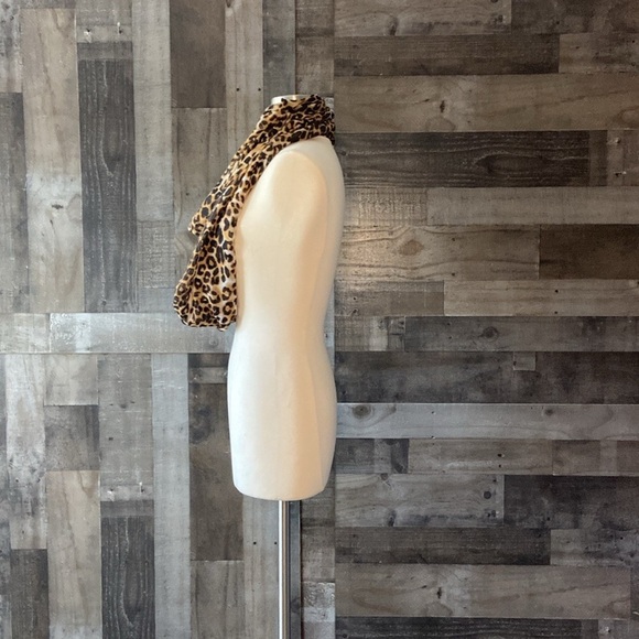 Gorgeous leopard print infinity scarf resortwear coastal vacation festival boho - Picture 6 of 9